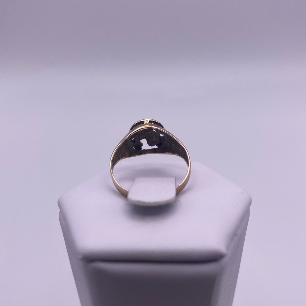 10k yellow gold Horseshoe ring - Picture 6 of 11